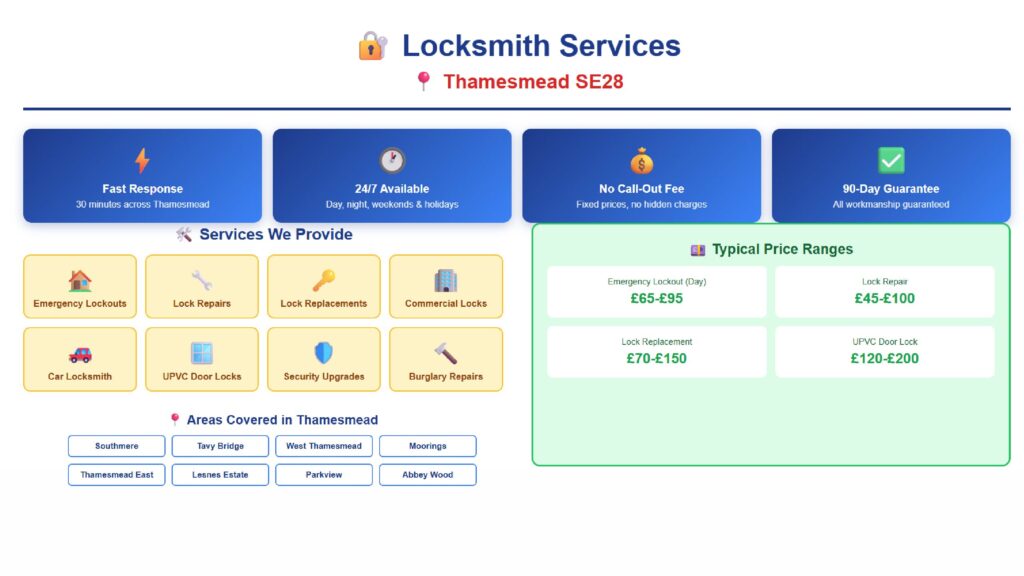 Searching for Trusted Locksmiths in Thamesmead? How to Find Fast, Affordable Help 24/7